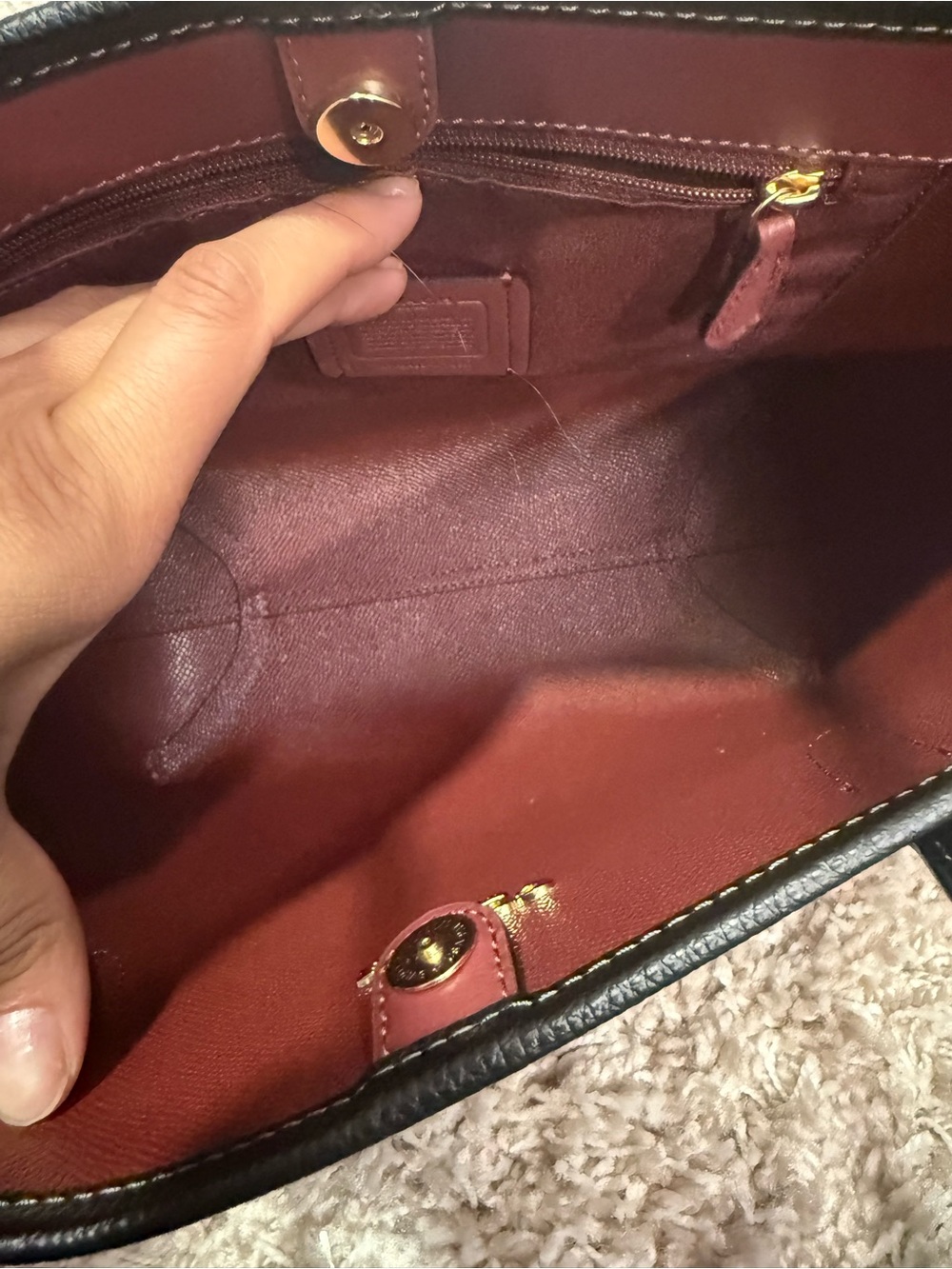 Coach Black Small City Tote - Picture 8 of 12